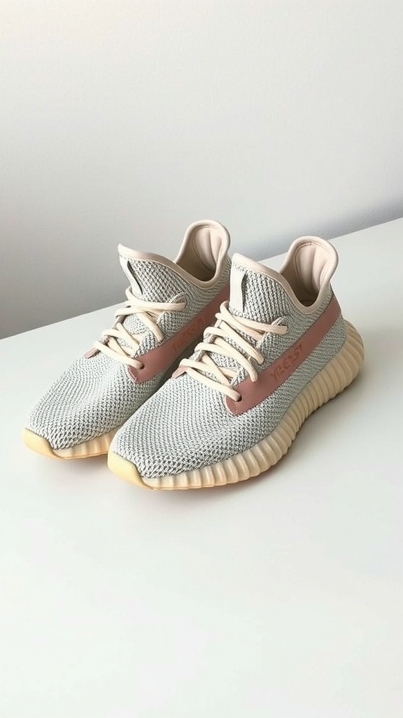Yeezy Boost 350 V2 Oat sneakers in a soft oat color with a primeknit upper and Boost midsole.